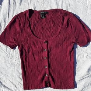 Burgundy crop top